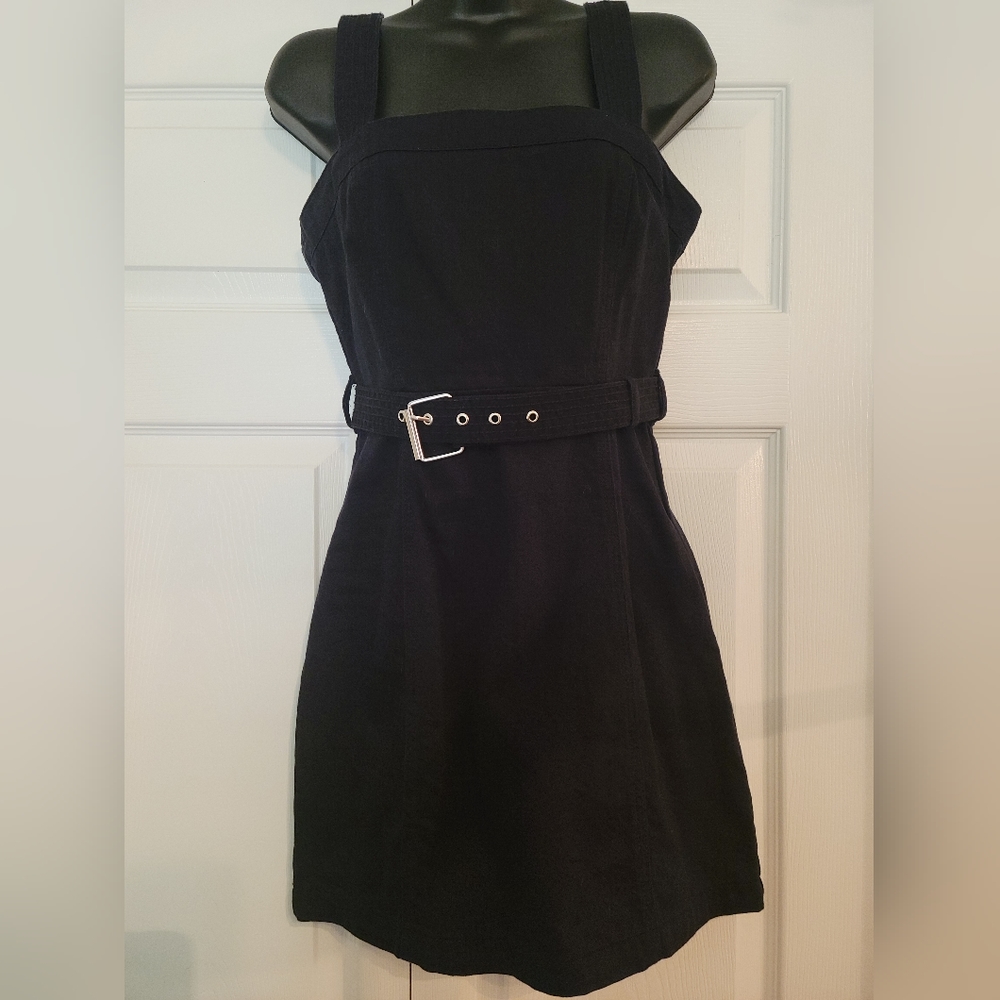 Black Denim Jumper Dress